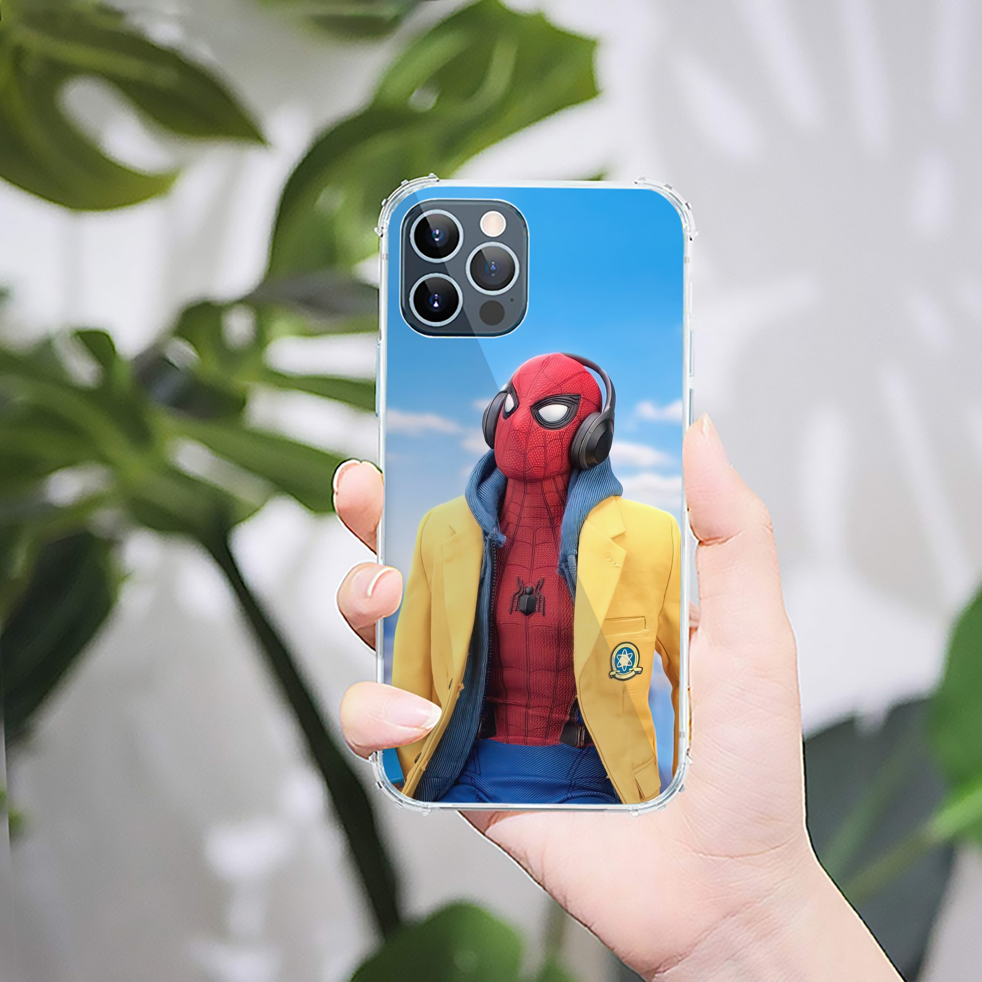 （画像用） Spider Man スパイダーマン 【iPhone 12シリーズ対応】透明スマホケース（クリアソフトケース）